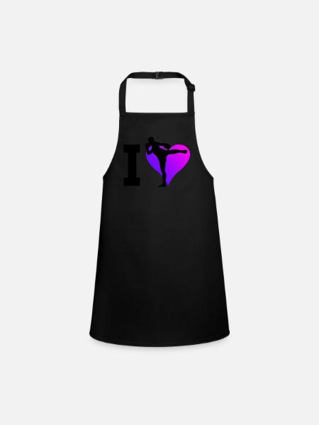 Men's Thai Boxer Thai Boxing Thai Boxing Muay Thai - Children's Apron - black - Front