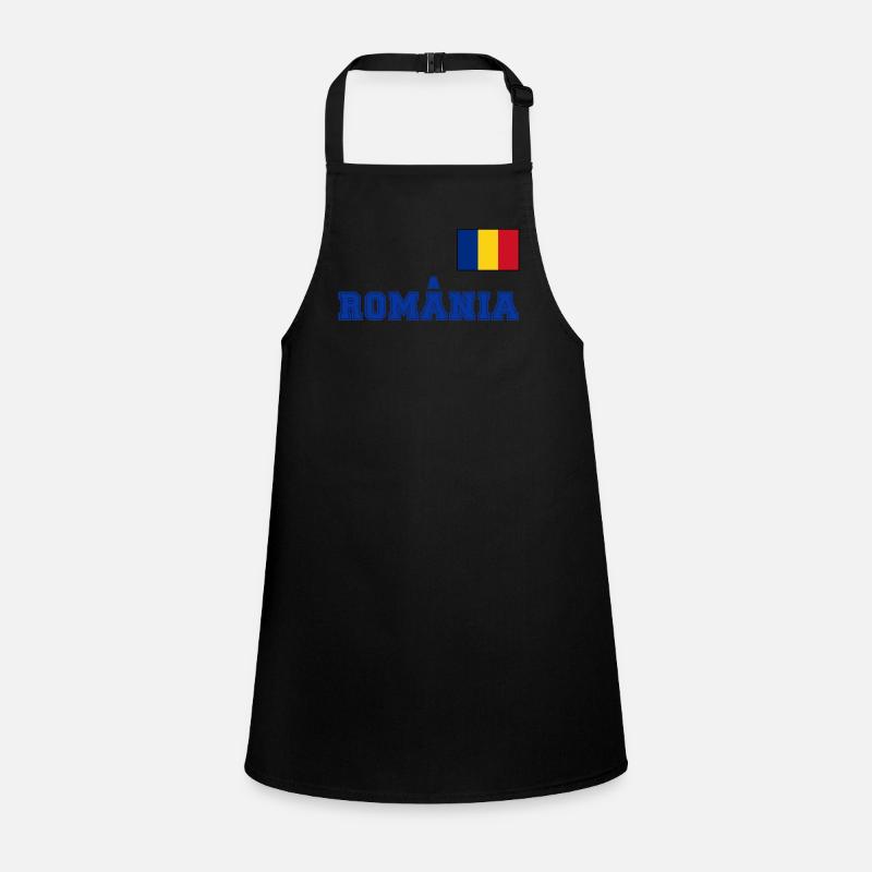 Romania jersey look – România with flag flag Children's Apron