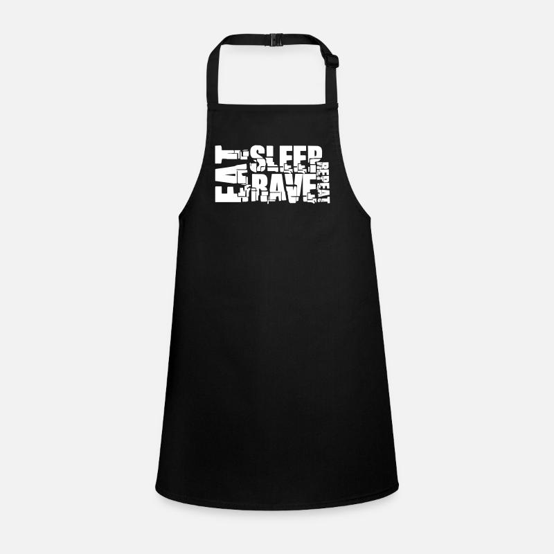 Eat Sleep Rave Repeat Logo Party Music Repeat Children's Apron
