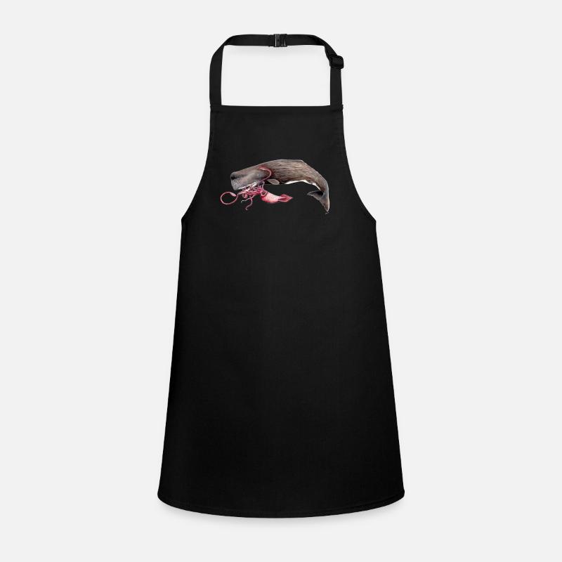 Sperm Whale with Squid - sperm whale - Cachalot Children's Apron