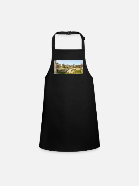 ruins of the Ancient Agora of Kos in Kos City Kos - Children's Apron - black - Front