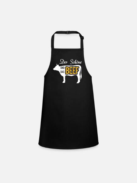 Der Schöne und das Beef - Schürze für Kinder - Schwarz