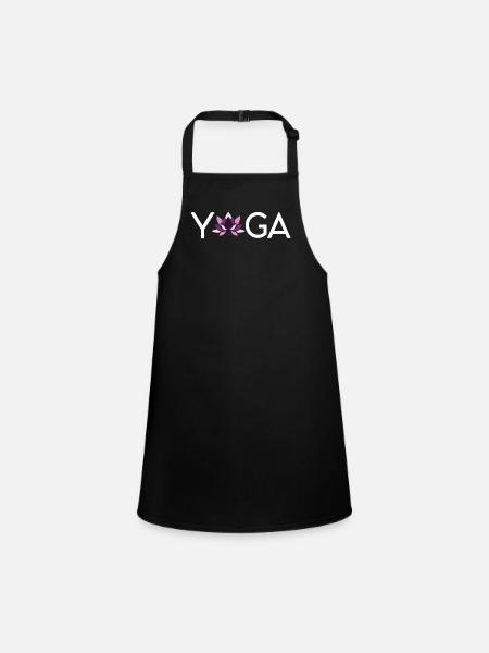 Idée cadeau de yoga - Tablier Enfant - noir - Devant