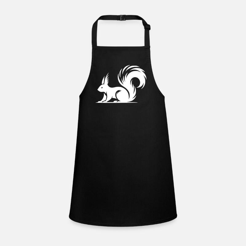 Swift Squirrel Ink Style Drawing Children's Apron