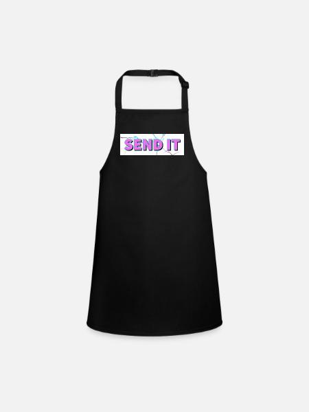 SEND IT Boxlogo - Schürze für Kinder - Schwarz - Vorne