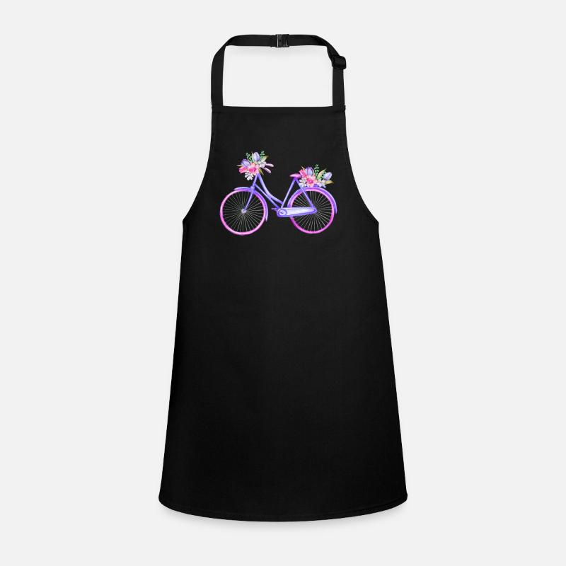 Vélo avec fleurs Fahrrad mit Blumen Tablier Enfant