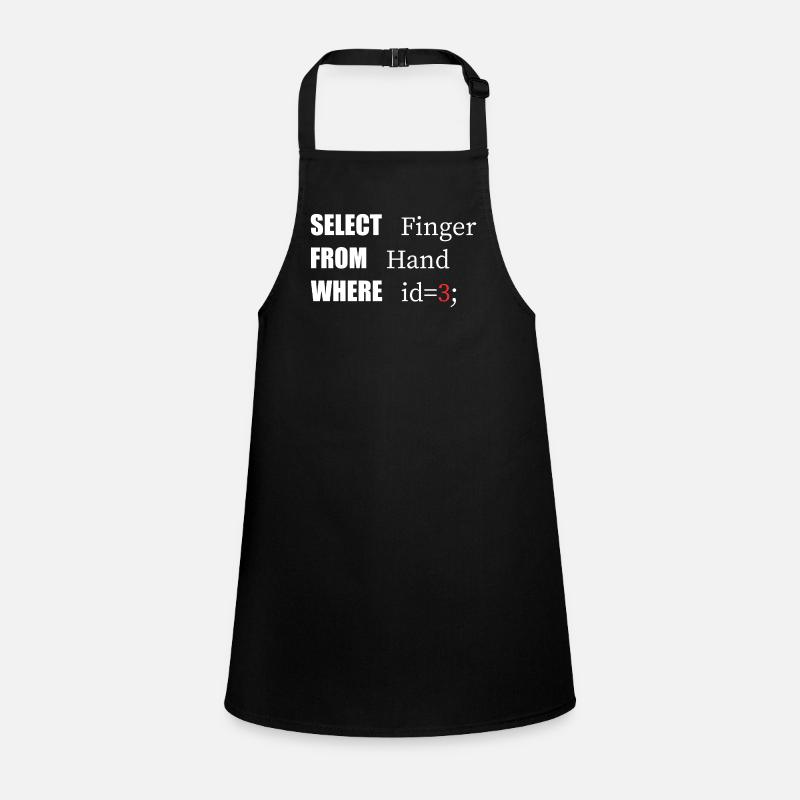 Hand Select Finger, Funny code. Coders Language Children's Apron