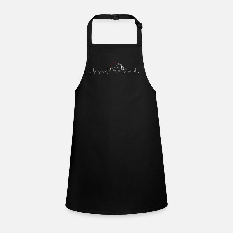 Mountain Pulse Sunrise Line Art Children's Apron