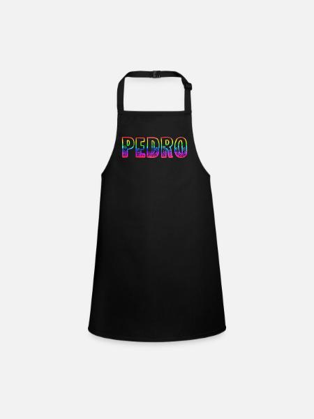 pedro rs regenbogen - Schürze für Kinder - Schwarz - Vorne