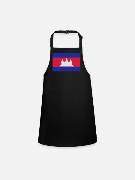 Flag of Cambodia - Children's Apron - black - Front