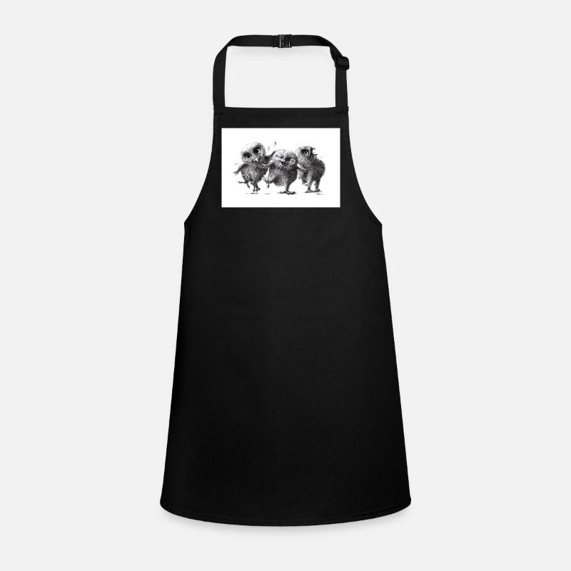 Three funny naughty owls Children's Apron