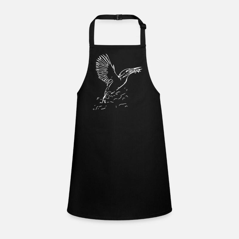 Eisvogel mit Fisch Schürze für Kinder
