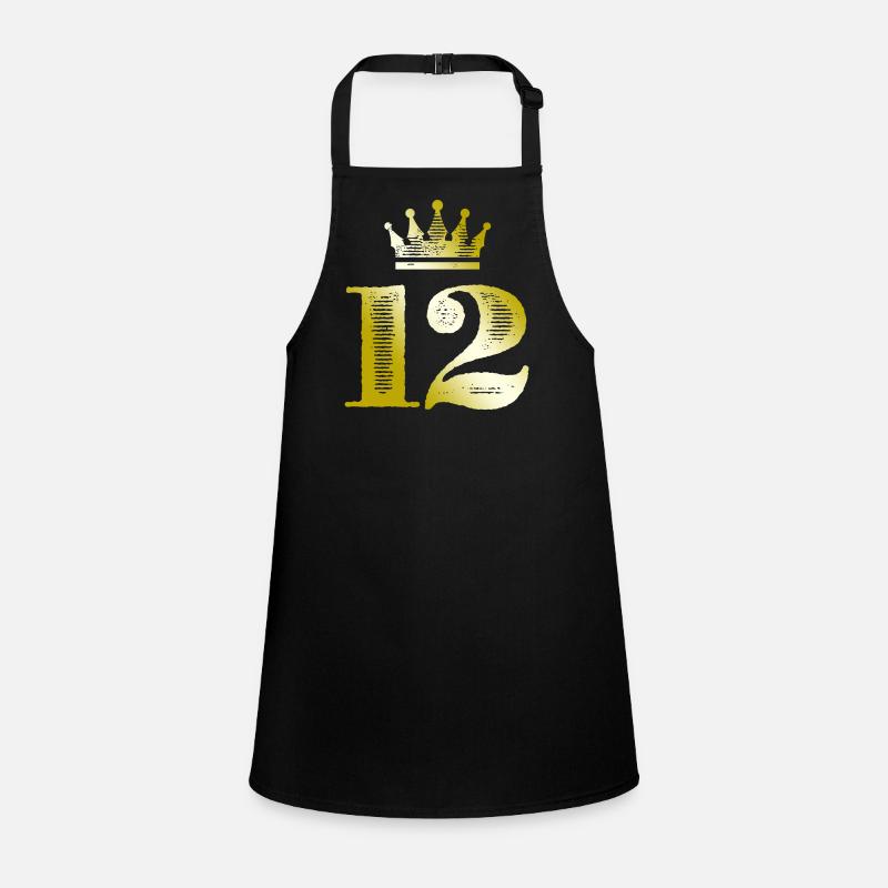 12 Number Crown Gold Children's Apron