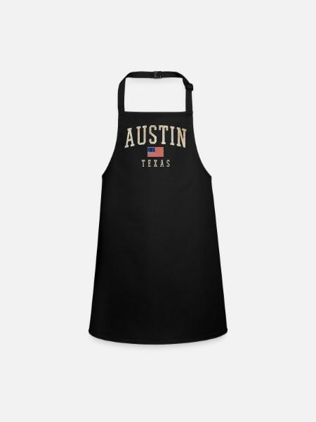 Austin Texas Americana Flag - Schürze für Kinder - Schwarz - Vorne