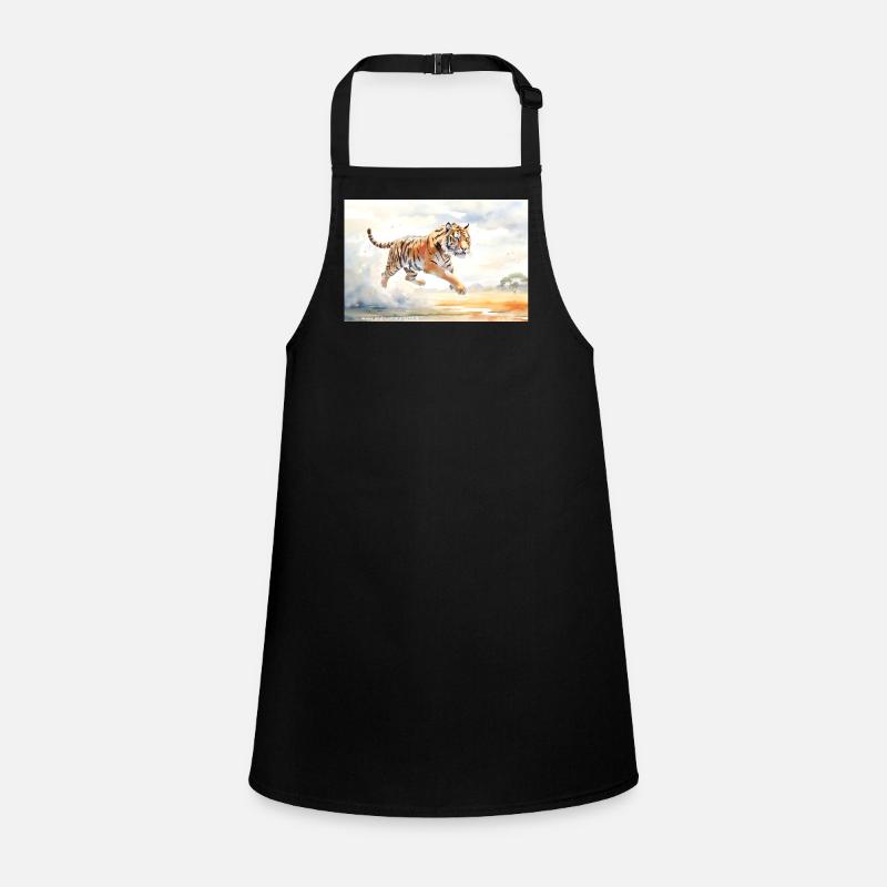 Tiger in Aktion Schürze für Kinder