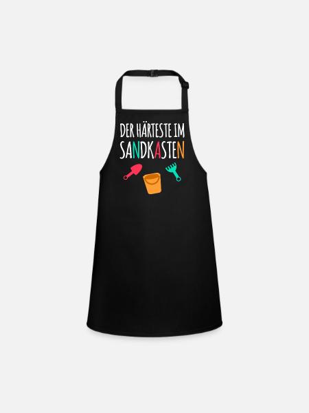Sandkasten - Schürze für Kinder - Schwarz - Vorne