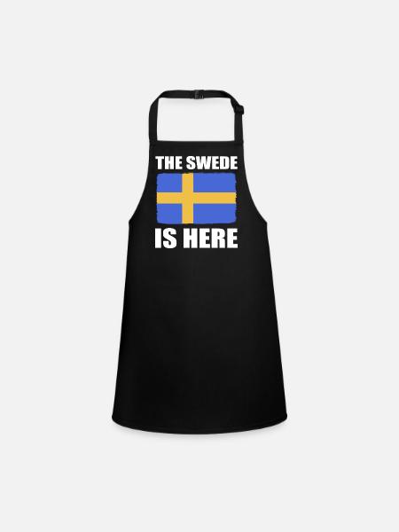 Schweden Schwedisch - Schürze für Kinder - Schwarz - Vorne