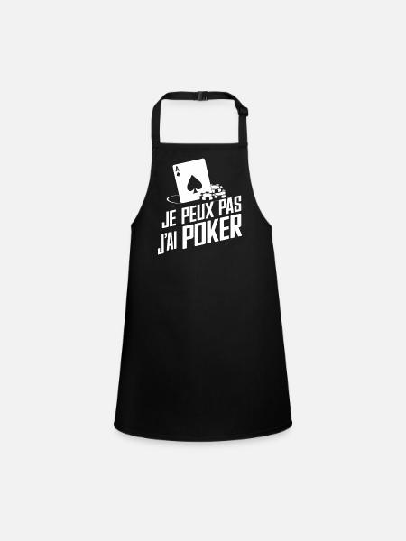 je peux pas j'ai Poker - Tablier Enfant - noir - Devant