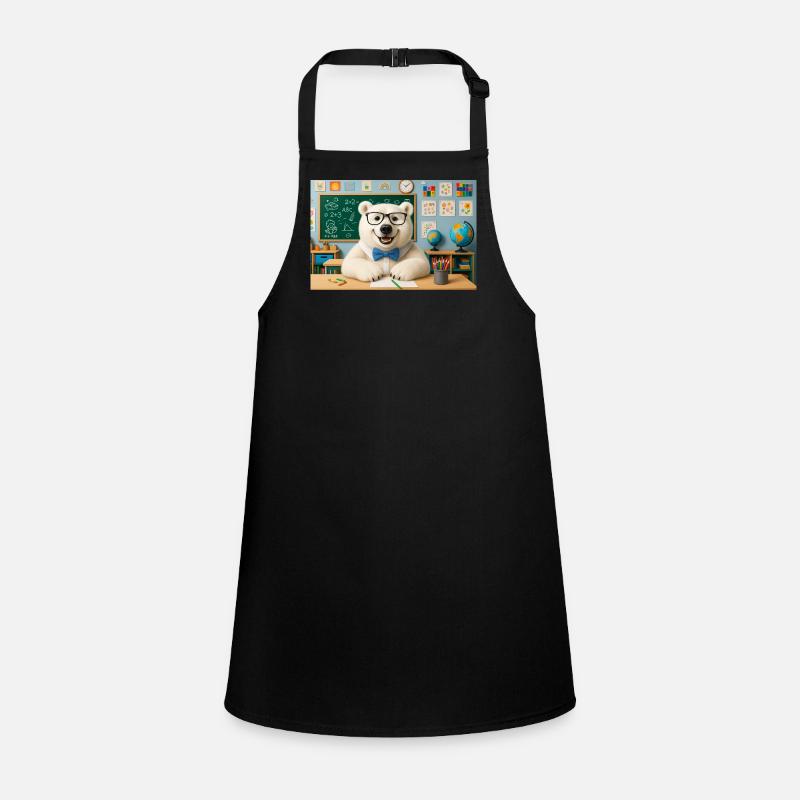 Cute Bear Scientist with Glasses Children's Apron