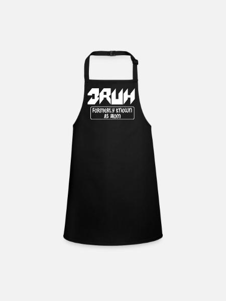 Blocky Retro Formerly Known as Mom - Children's Apron - black - Front