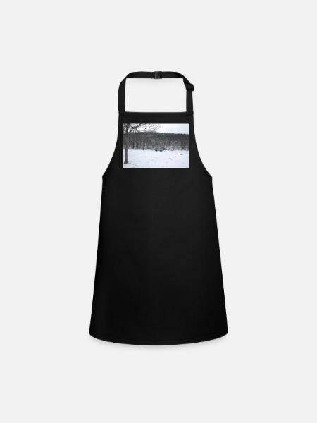 Solitude d’hiver - Tablier Enfant - noir - Devant