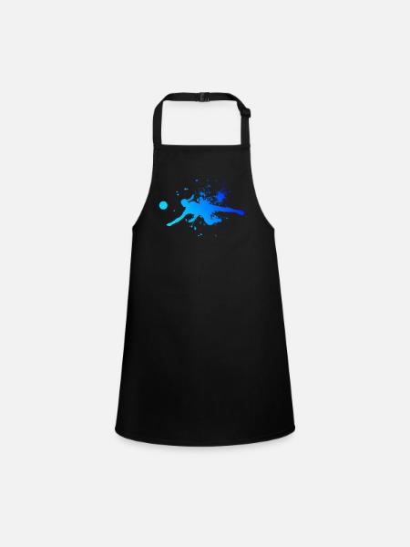 Volleyball Volleyball Volleyball Men's Volleyball Player - Children's Apron - black - Front