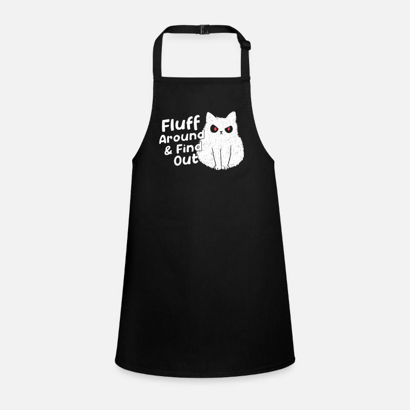 Funny Fluff Around and Find Out, Cute Kitty, Children's Apron