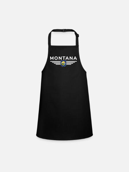 Montana Fan T-Shirt – Parfait pour les fans ! - Tablier Enfant - noir - Devant