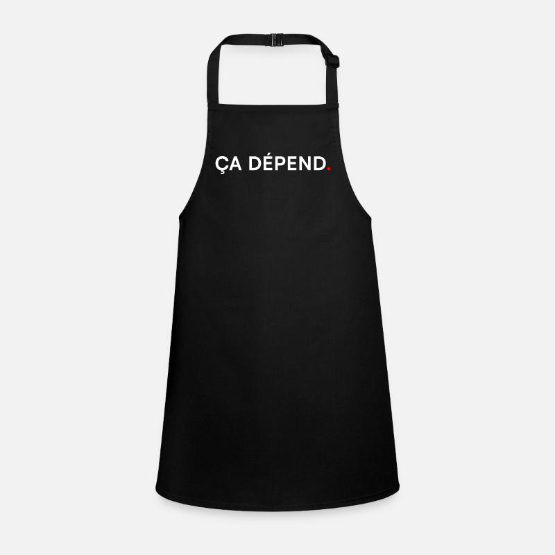 IT DEPENDS. Minimal Humor Expression Children's Apron