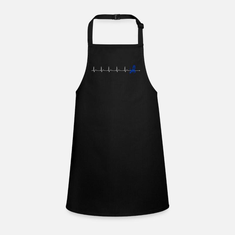 ECG Pulse and Blue Spider Motif Children's Apron