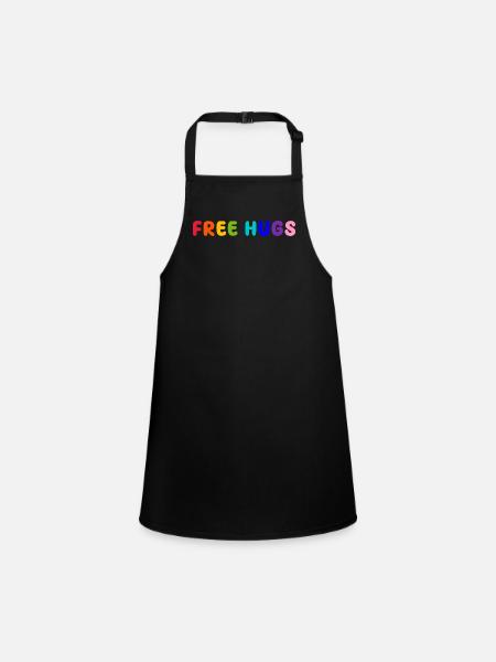 free hugs - Schürze für Kinder - Schwarz - Vorne