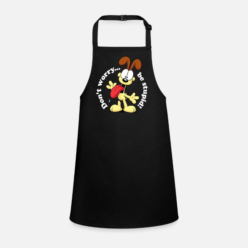Garfield Odie Don´t Worry, Be Stupid - Children's Apron - black