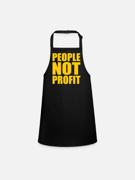 People not profit - Tablier Enfant - noir - Devant