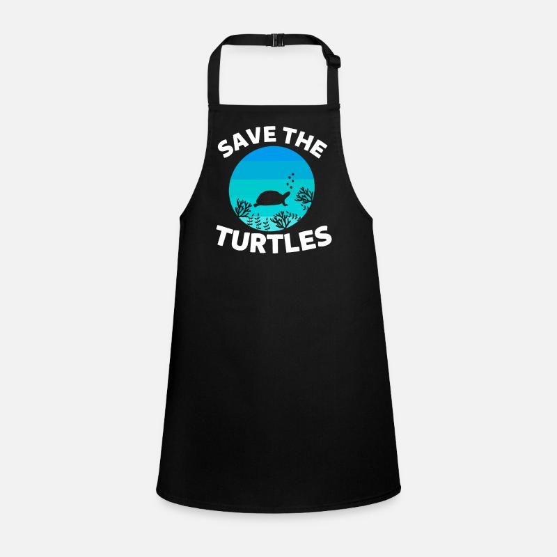 Retro Sea Creature Ocean Animal Save the Turtles Children's Apron