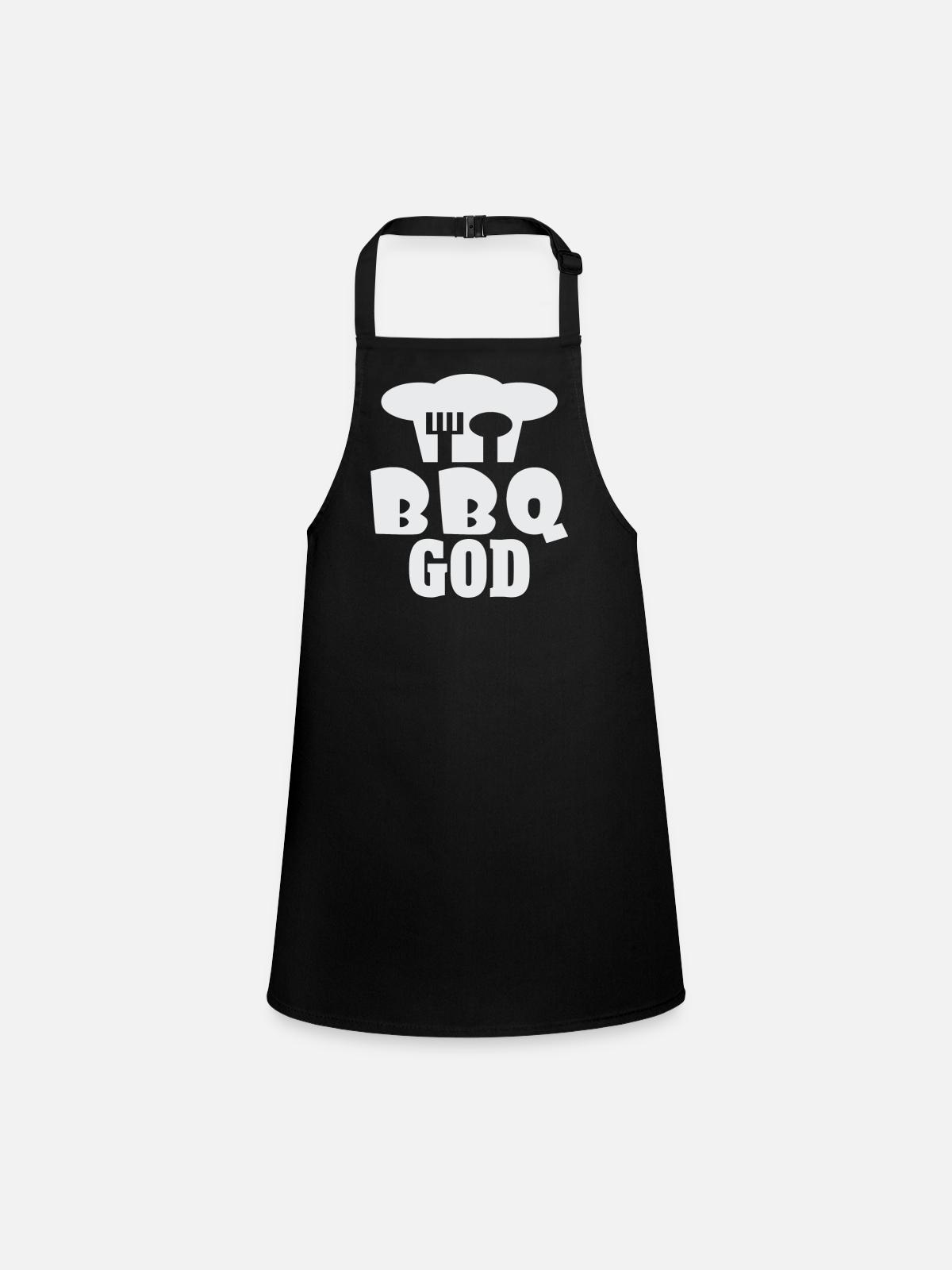 BBQ DIEU - Tablier Enfant - noir - Devant