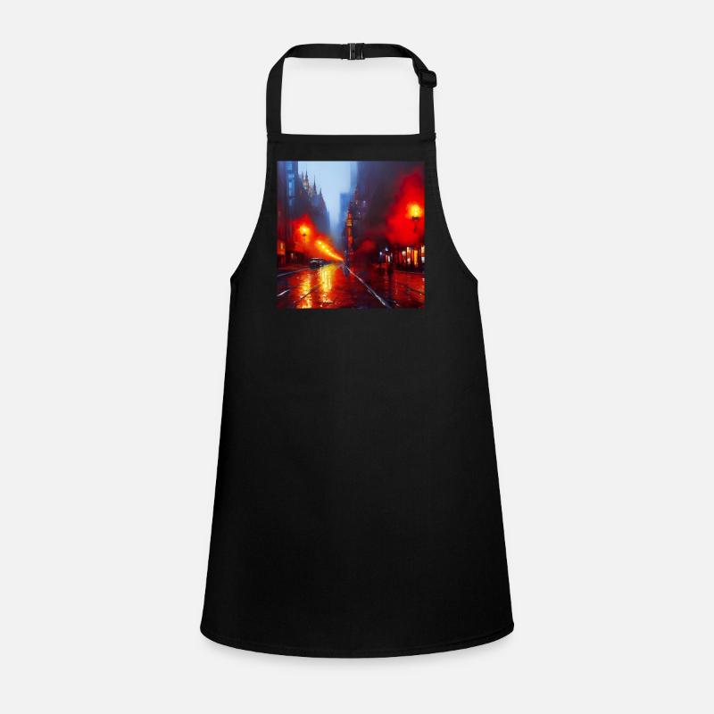 Regen Lampen - Impressionistischer Stil Schürze für Kinder