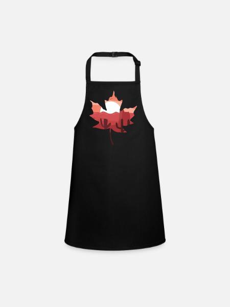 Leaf landscape - Children's Apron - black - Front