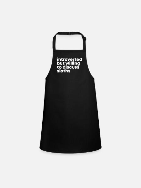 Sloth Sloth Sloth - Children's Apron - black - Front