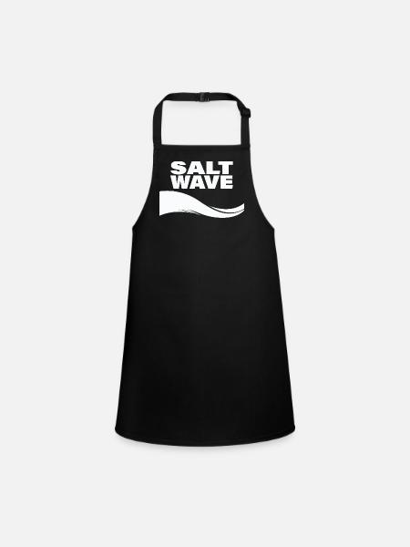 SALT WAVE - Schürze für Kinder - Schwarz - Vorne