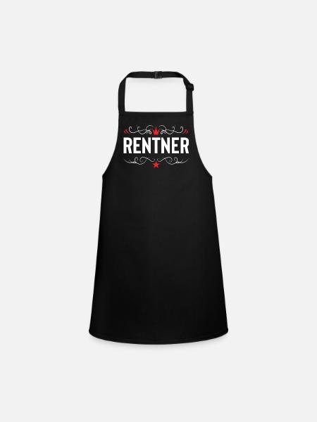 Pensioner pension - Children's Apron - black - Front