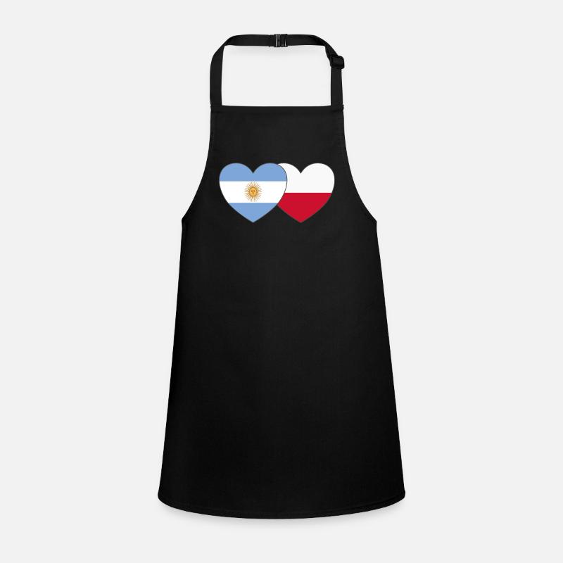 Argentine Pologne Drapeau Cœur Tablier Enfant