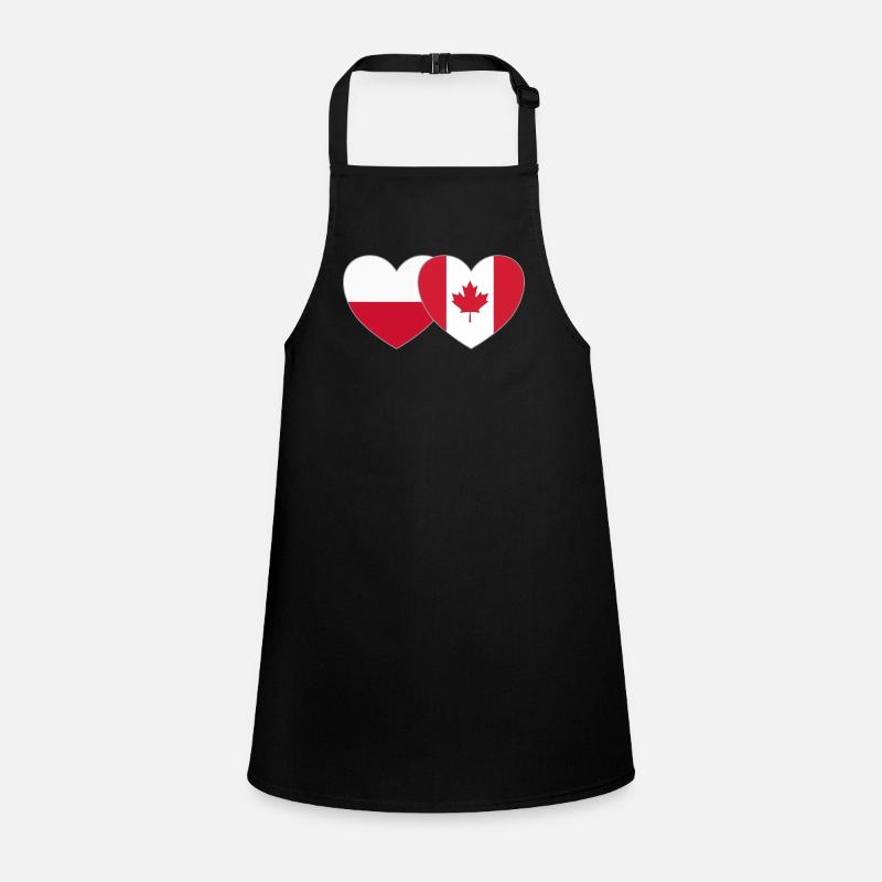 Poland Canada Flag Heart Children's Apron