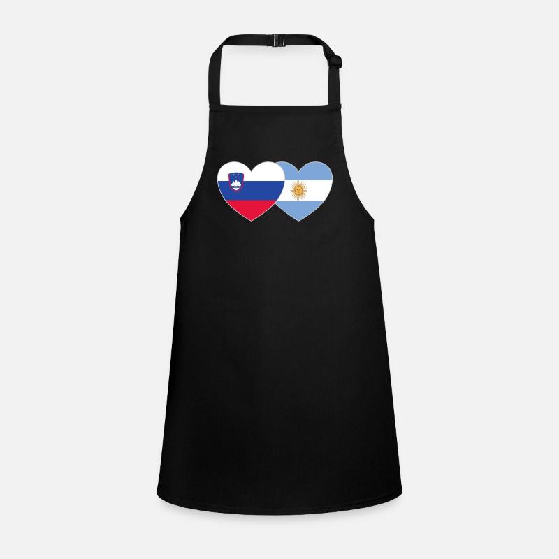 Slovénie Argentine Drapeau Cœur Tablier Enfant