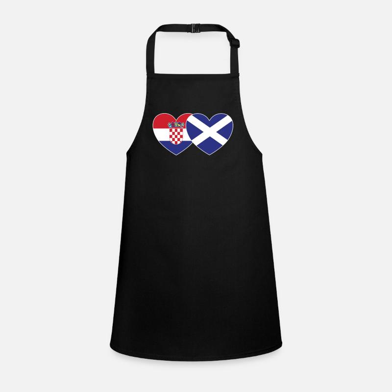 Kroatien Schottland Flagge Herz Schürze für Kinder
