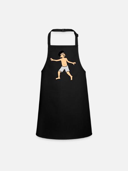 Boy is afraid - Children's Apron - black - Front