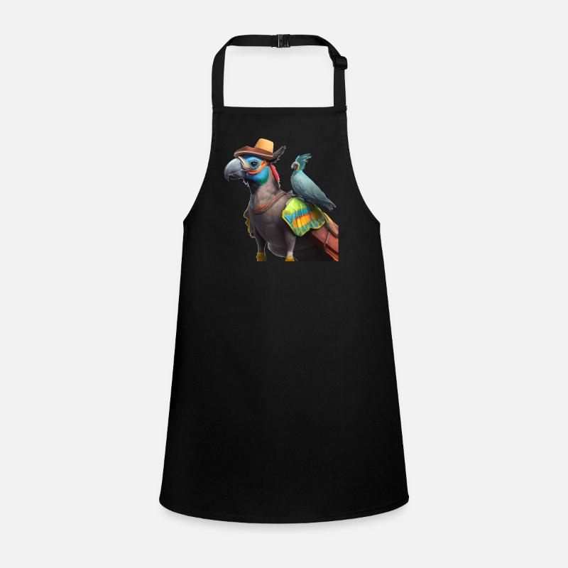Papagei mit Kumpel Geschenk Schürze für Kinder