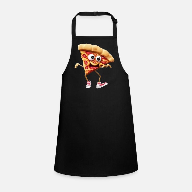 Funny, running pizza slice Children's Apron