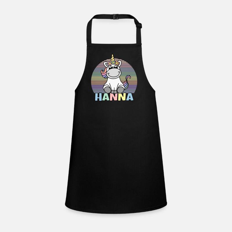 Hanna Unicorn Name Children's Apron