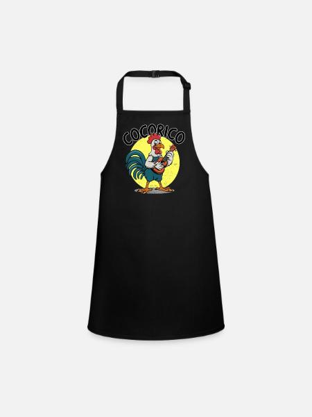 guitar - Children's Apron - black - Front