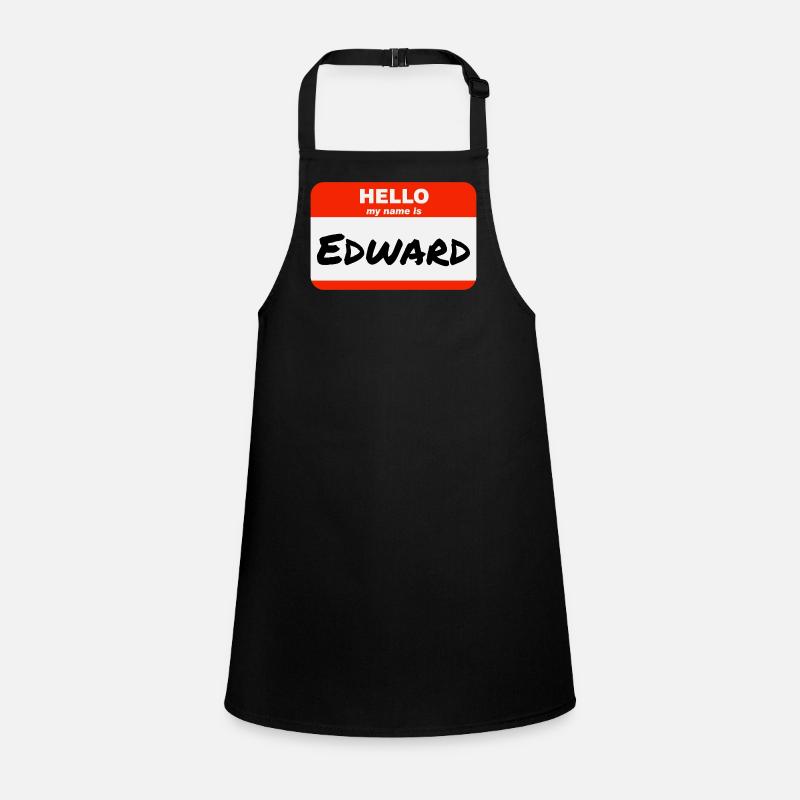 Hello My Name Is Edward Etikett Namensschild Schürze für Kinder